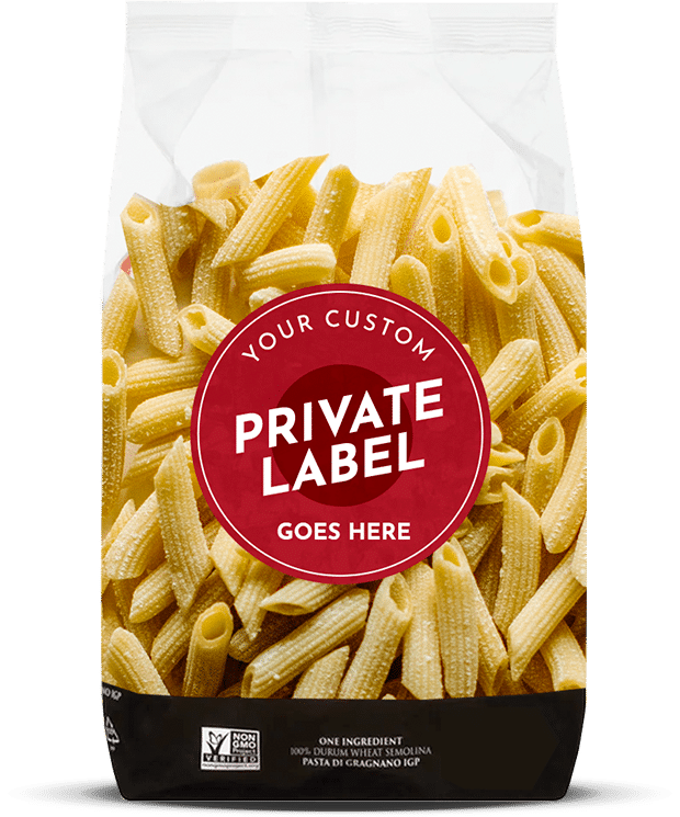 Round Label Pasta Bag for Private Label Pasta